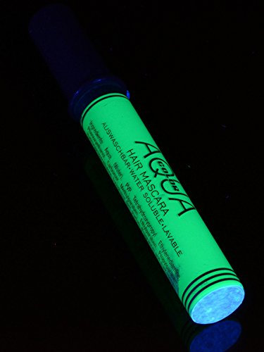 11ml Schwarzlicht Haar-Mascara AquaColor Neon Grün