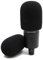 YOUSHARES Audio Technica AT2020 Foam Mic Windscreen - 2 Pack Large Size Microphone Cover Pop Filter for Audio Technica AT2020 and Other Large Microphones (Black)