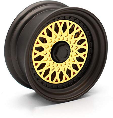 VmG-Store Speichenfelge Style Matt Schwarz/Chrom Felge Schlüsselanhänger - massiver Anhänger S029 (Gold, Felge Matt Schwarz)