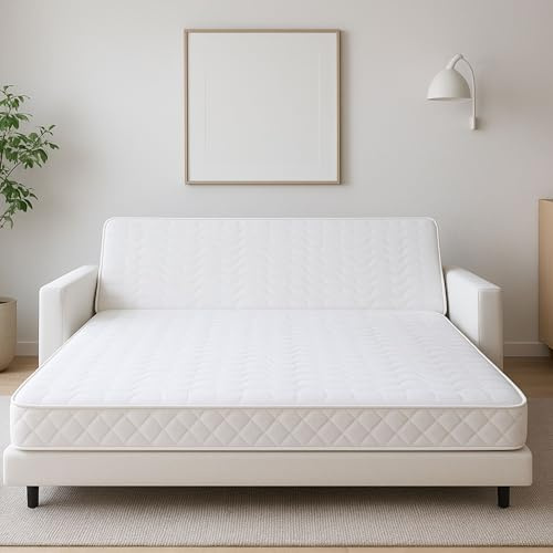 Provence literie Matelas Ferme pour BZ 140x190 x 15 cm - Dim Assise 60 cm - Déhoussable Housse Lavable - 5 Zones de Confort - Ame Poli Lattex Haute Résilience - Hypoallergénique
