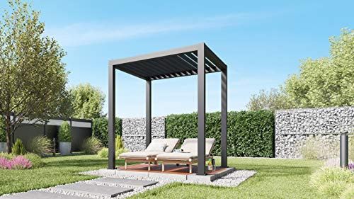Rexin REXOcube Pergola aus Aluminium 2 x 2m (Anthrazit)