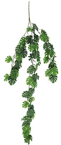BESPORTBLE Simulation Rattan mit 55 Stück Künstliche Kleine Monstera Blätter Gefälschte Weinblatt Girlande Wandbehang Dekoration Wohnkultur für Hochzeit Home Party