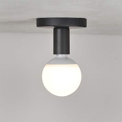 Mengjay Vintage lampada da parete industriale illuminazione presa da parete lampada da soffitto E27 Plafoniera per interni casa retro Lights Art déco,Nero