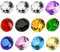 12 Stück kristall Diamant Briefbeschwerer mit Kristalldiamanten, 30 mm, für Hochzeiten, Weihnachten, Heimdekoration, für Kinder, Mehrfarbig, Geschenkverpackung