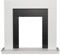 Adam Malmo Fireplace in White & Black/White, 39 Inch