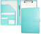 Mymazn Porte Document A4, Porte Bloc A4 Pu cuir, Range Document Porte Bloc-notes A4, A4 Trieur Organiseur Portfolio Planchettes Porte-formulaires（Turquoise Pâle）