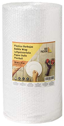 BOXPACKING | Papier Bulle Emballage Colis | Rouleau Papier Bulle | 50 cm x 25 m | Rouleau Bulles Emballage | Bubble Wrap | Protection et calage pour objets fragiles, déménagement et expéditions
