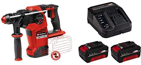 Einhell Professional Marteau perforateur sans fil HEROCCO 36/28 Power X-Change (36V, perçage, perforage et burinage avec et sans fixation du burin, 3.2 J, E-Box) avec Chargeur et 2 Batteries 3,0Ah