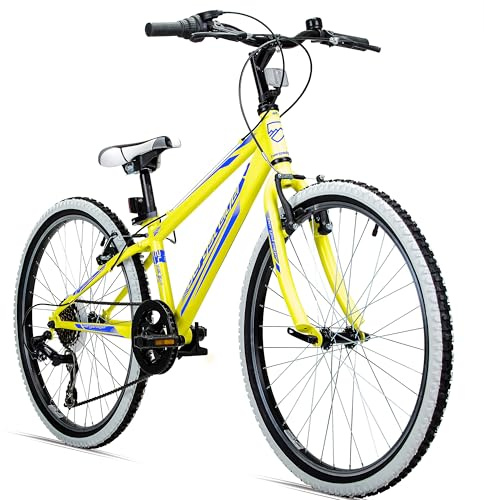 Bergsteiger Kansas 20/24 Zoll Kinderfahrrad Mountainbike Jungen & Mädchen | Mit V-Bremsen, Ständer, Klingel und Reflektoren, ideal für Kinder von 110–130 cm auf Schulweg und Freizeit.