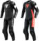 Dainese Tosa 1-Teiler Perforierte Motorrad Lederkombi (Black/Red/White,52)