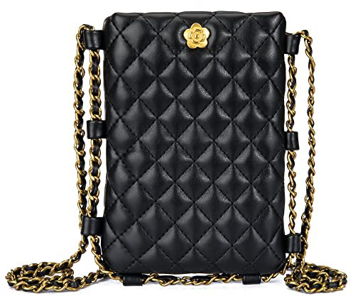 Montana West Piccola borsa a tracolla per cellulare da donna RFID che blocca il portafoglio del cellulare, *Nero, Small