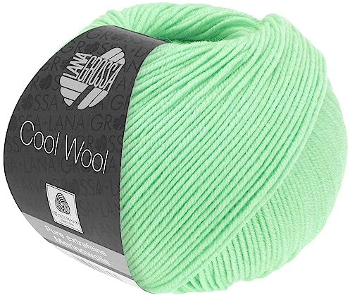 LANA GROSSA Cool Wool Uni | Extrafeine Merinowolle waschmaschinenfest und filzfrei | Handstrickgarn aus 100% Schurwolle (Merino extrafein) | 50g Wolle zum Stricken & Häkeln | 160m Garn FB 2087
