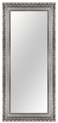 Online-GalleryKing Wandspiegel nach Maß 80 x 100 cm Alt-Silber Barock Shabby Vintage für | Flur | Badezimmer | Wohnzimmer | Schlafzimmer | Spiegel Rahmen OGK-EH30