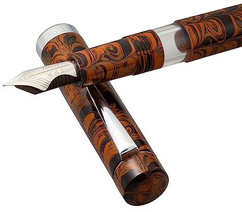 Fountain Pen Revolution Jaipur V2 Ultra Flexible Nib Fountain Pen - Brown Ebonite Body & Stainless Steel Nib - Refillable Fountain Pen for Calligraphy & Journaling