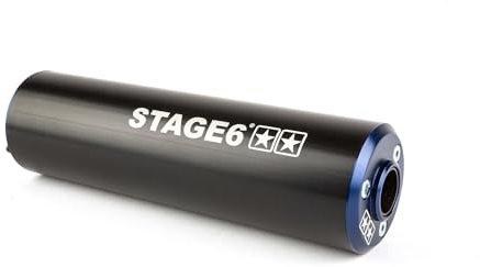 Endschalldämpfer Stage6 50-80cc Montage links blau/schwarz
