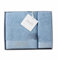 Set Bagno Teli Spugna 100% Cotone 1+1 Viso Ospite Liu Jo LiuJo Lurex Logo Ricamo-Celeste
