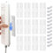 12 Stück Selbstklebender Stanzfreier Sockelhalter, Power Strip Holder,steckdosenleiste wandhalterung,steckdosen Halterung,Steckdosenhalter für Kitchen Home Office(Weiß)