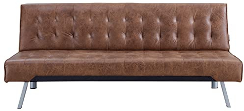 AVANTI TRENDSTORE Pedrilla Luxus-Sofa mit Bettfunktion, Kunstleder, 180 x 80 x 77 cm, in verschiedenen Farben erhältlich