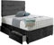 SANA SLEEP Stylish Premium Fabric Divan Bed Set With Open Coil Memory Foam Mattress, No Storage and Matching Headboard 4FT Small Double - Crushed Velvet Black