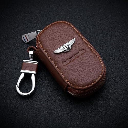 ZAPORA Leder Auto Schlüsselanhänger, für Bentley Bentayga Continental Flying SPUR Autoschlüsselbund Schlüsselring Männer und Frauen Autozubehör,E