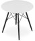 VBChome Esstisch Runden 80 cm Weiß Küchentisch Wohnzimmertisch Esszimmertisch Tisch Holzwerkstoff Modernes Design Weiß mit Schwarz Tischfüßen