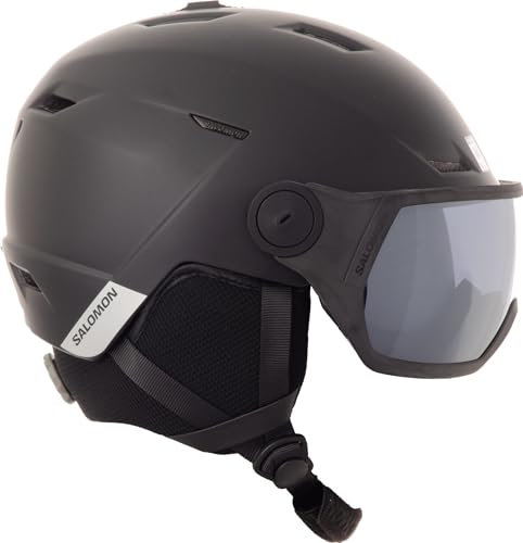 Salomon Lt Visor BK/Uni Casques de Ski pour Hommes, Black, M