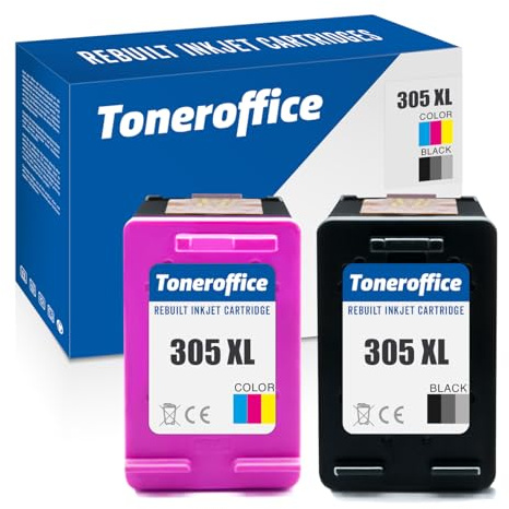 305 Druckerpatrone XL XXL Multipack 2er-Set für HP XL 3YM63AE 3YM62AE 305 XL Druckerpatronen Kompatibel 1x Schwarz (ca. 678 Seiten) 1x Color CMY (ca. 378 Seiten)