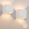 Homefire Wandlampe LED Wandleuchte Innen/Aussen: 2er set Aussenlampe Warmweiß IP65 Außenwandleuchten G9 Weiß Lampe Up Down Treppenbeleuchtung Außenleuchte für Hauswand Schlafzimmer Flur Treppenhaus