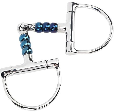 Yuecoom Gebiss Mit Kupferrolle, Edelstahl, 125 Mm, gegen Beißen, Pferdemaul, D-Ring-Trense Für Pferdefarm