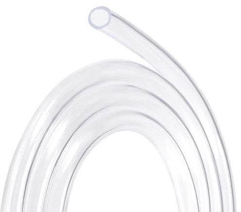 TA-VIGOR 8mm ID 10mm OD PVC Clear Vinyl Tubing, 1M Length Plastic Tube, Food Grade Flexible Water Pipe for Transfer Water, Oil, Air, Garden Irrigation, Water Hose, Fish Tank, Aquarium