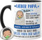 Tassenliebling® Papa Tasse personalisiert für frischgebackene Väter - Lieber Papa diesen Vatertag kann es dir nicht selber sagen - Schwarz - Erster Vatertag- Geschenk für junge Papas mit Baby