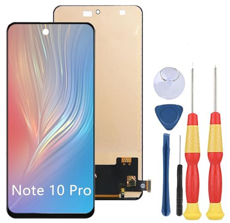 SiuVorZhi Pantalla LCD Compatible con Xiaomi Redmi Note 10 Pro M2101K6G Pantalla LCD Pantalla táctil Piezas de Repuesto con Herramientas.