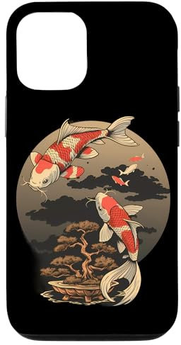 Koi Fish Bonsai Tree Japanese Art Japanese Koi Carp Fish Case for iPhone 12/12 Pro