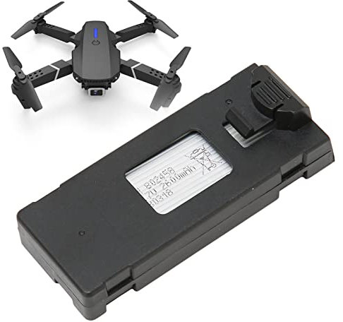 2pcs RC Drone Battery for E88 E88PRO E88MAX E525 E99 E99PRO P1 P5PRO K3 S1 P8, 3.7V 2600mAh Drone Battery Replacement, Stable UAV Replacement Battery RC Drone Accessories