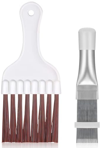 Lot de 2 peignes à condensateur pour sèche-linge, aileron de condensateur, brosse de nettoyage pour climatisation, aileron, brosse à whisky, outil de réparation (style B)
