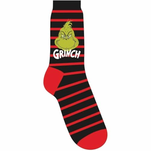 Spike Leisurewear The Grinch 'Face' Socks (One Size = UK 7-11)