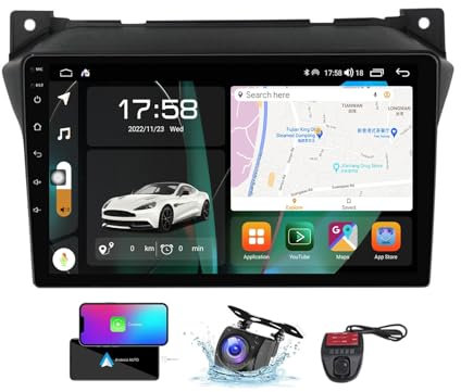 ZZPHKK Android 13 Car Radio für Suzuki Alto 2009-2016 Wireless Carplay Android Auto 9 Zoll Touchscreen DSP Multimedia Player GPS Navigation BT 5.0 FM/RDS SWC + Reversing Camera(NF-7)