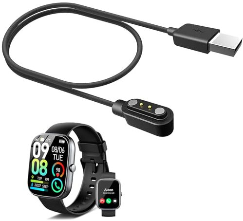 LZHUYE Compatible Pour Cable USB Compatible Pour Smartwatch Dyurwa Montre Connectée Homme Femme 1.91 T60 (1 Pack)