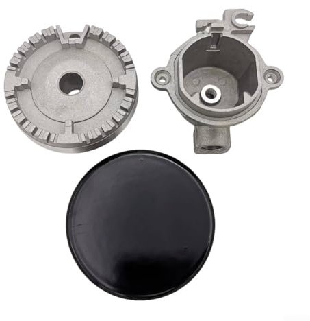 Set di 3 coperchi di ricambio per bruciatore a gas, per prestazioni di cottura ottimizzate (piatto 75)