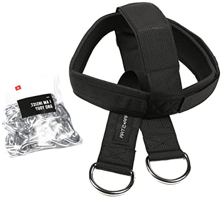 Generisch Nackengeschirr Nacken Training nackentraining Gürtel Riemen Kopffitnessgeräte handhaben Nackentrainer zur Stärkung Halskrause Schultergewichtstraining Kopf- und Nackentrainer Black