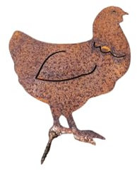 Gwenys Haus Gartenfigur Henne Edelrost