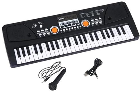 Pianola Per Tastiera Pianoforte Elettrico USB A 49 Tasti Con Microfono Tastiera Elettronica Musicale Digitale