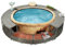 Refined Akazienholz Whirlpool Umrandung Witterungsbeständig Verkleidung Poolumrandung Poolverkleidung für Jacuzzi Poly Rattan (Grau, orbicular)