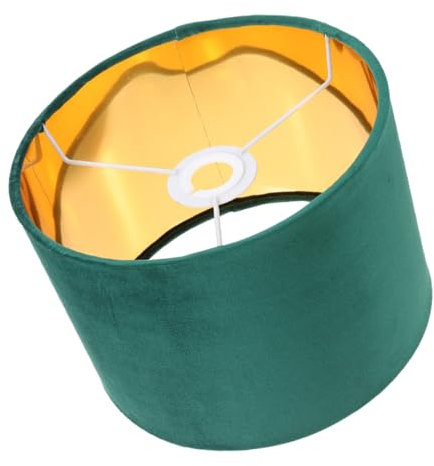 NUOBESTY Stoff Lampenschirm mit Goldener Innenauskleidung Dekorative Lichtabdeckung für Tischlampen Einfaches Design Doppellagiger Schutz für Wohnkultur