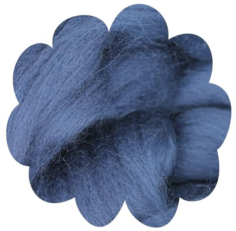 Deutsche Merinowolle Filzwolle 25g Merino, nassfilzen, nadelfilzen, Märchenwolle, Spinnwolle, Spinnfasern, Wolle zum spinnen, filzen, basteln (marine)