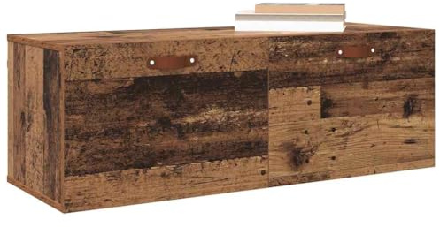 vidaXL Wall-Mounted Cabinet Wall-mounted Old Wood 100 x 36.5 x 35 cm, Office Wall Cabinet, Modern Space-Saving Storage Unit, Durable Engineered Wood, Practical Organization Solutions, Sleek Design