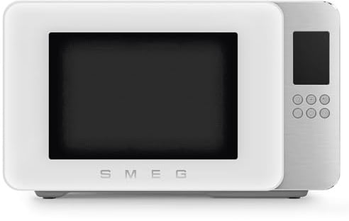 Smeg, Forno a Microonde con Grill MOC01WHMEU, 4 Funzioni e 18 Programmi Automatici, Tecnologia Inverter, Sistema di Chiusura Soft Close, Accessorio Griglia Incluso, 1900 W, Bianco Opaco