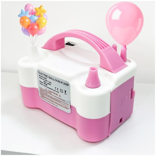 Gonfiatore Palloncini Elettrico, Gonfia Palloncini 3‑In‑1, Dotata Di Spina Cee‑7/16, Gonfia E Sgonfia, per Accessori Nuoto, Materassi Gonfiabili E Palloncini Festa (bianco‑rosa)