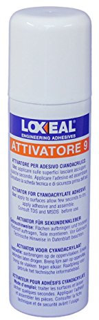 Loxeal Attivatore 9 200 ml, scatola da 12 pezzi da 200 ml. Spray Attivatore di cianoacrilatos Pre e Post.