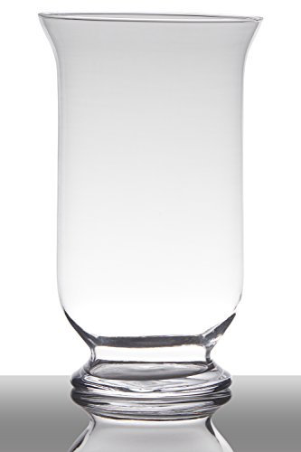 innaGLAS Bougeoir de Table Lea sur Pied, Cylindre - Rond, Transparent, 30cm, Ø 18cm - Vase Transparent - Photophore en Verre